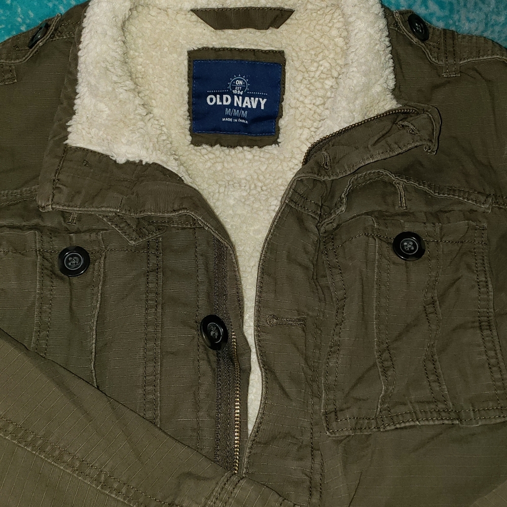 Sherpa Lined Old Navy Bomber Jacket